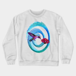 Hummingbird and flowers Crewneck Sweatshirt